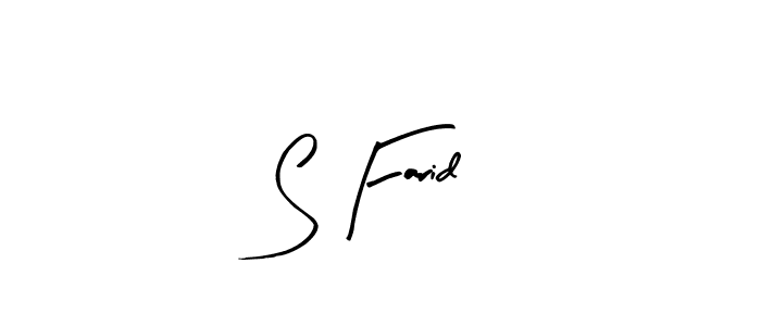 if you are searching for the best signature style for your name S Farid. so please give up your signature search. here we have designed multiple signature styles  using Arty Signature. S Farid signature style 8 images and pictures png