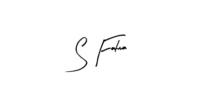 Create a beautiful signature design for name S Fatma. With this signature (Arty Signature) fonts, you can make a handwritten signature for free. S Fatma signature style 8 images and pictures png