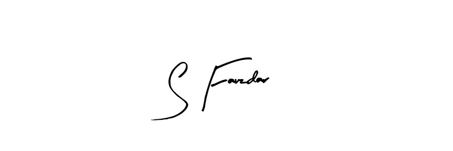 Arty Signature is a professional signature style that is perfect for those who want to add a touch of class to their signature. It is also a great choice for those who want to make their signature more unique. Get S Fauzdar name to fancy signature for free. S Fauzdar signature style 8 images and pictures png