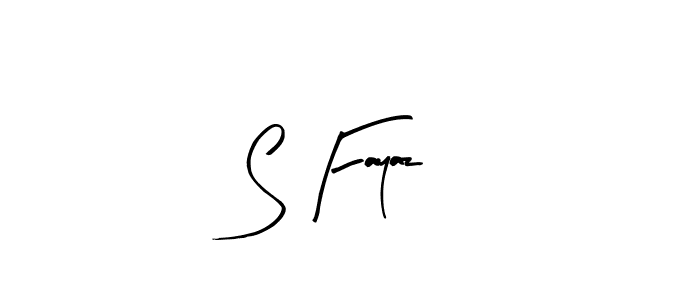 S Fayaz stylish signature style. Best Handwritten Sign (Arty Signature) for my name. Handwritten Signature Collection Ideas for my name S Fayaz. S Fayaz signature style 8 images and pictures png