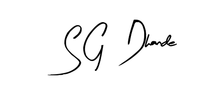 Achieve flawless digital penmanship with S G  Dhande name in Arty Signature font. The perfect tool for creating online signatures. S G  Dhande signature style 8 images and pictures png