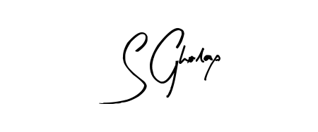 Designed for modern professionals: S Gholap name signature crafted with Arty Signature script. Ready for digital PDF workflows. S Gholap signature style 8 images and pictures png