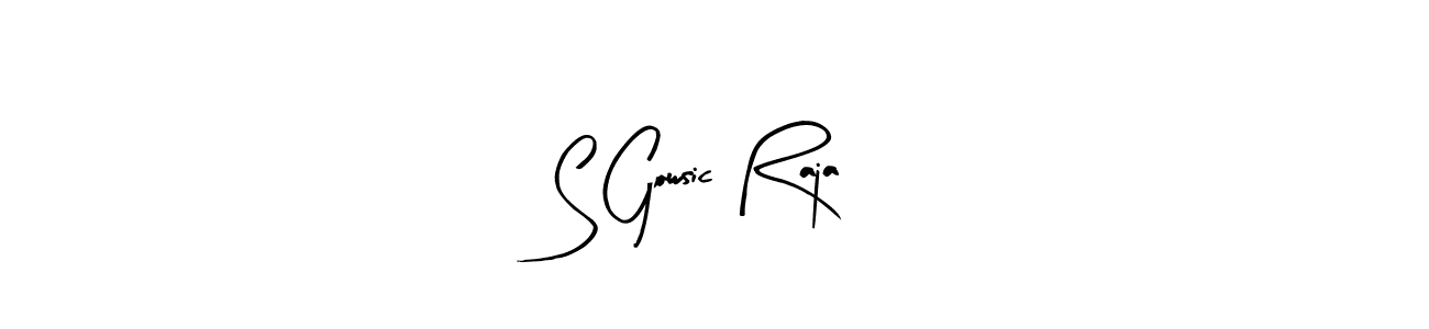 Similarly Arty Signature is the best handwritten signature design. Signature creator online .You can use it as an online autograph creator for name S Gowsic Raja. S Gowsic Raja signature style 8 images and pictures png