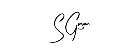 Transform the name S Gugan into a signature masterpiece using Arty Signature font. Ideal for photographers, artists, and creators looking for watermarks. S Gugan signature style 8 images and pictures png