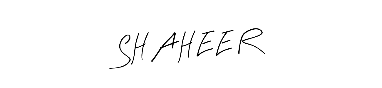 How to make S H A H E E R signature? Arty Signature is a professional autograph style. Create handwritten signature for S H A H E E R name. S H A H E E R signature style 8 images and pictures png