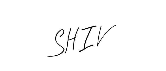 S H I V stylish signature style. Best Handwritten Sign (Arty Signature) for my name. Handwritten Signature Collection Ideas for my name S H I V. S H I V signature style 8 images and pictures png
