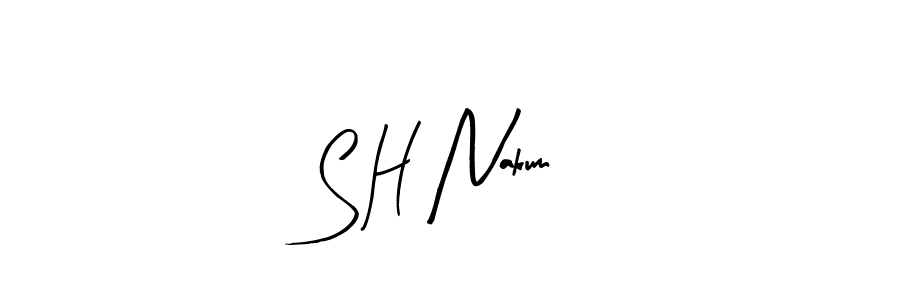 Design your own signature with our free online signature maker. With this signature software, you can create a handwritten (Arty Signature) signature for name S H Nakum. S H Nakum signature style 8 images and pictures png