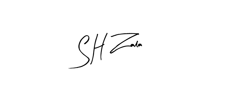 if you are searching for the best signature style for your name S H Zala. so please give up your signature search. here we have designed multiple signature styles  using Arty Signature. S H Zala signature style 8 images and pictures png