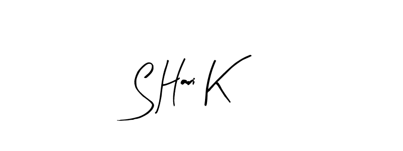 You should practise on your own different ways (Arty Signature) to write your name (S Hari K) in signature. don't let someone else do it for you. S Hari K signature style 8 images and pictures png