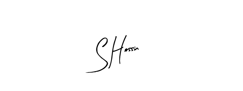 Arty Signature is a professional signature style that is perfect for those who want to add a touch of class to their signature. It is also a great choice for those who want to make their signature more unique. Get S Hossin name to fancy signature for free. S Hossin signature style 8 images and pictures png