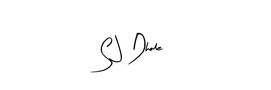 The best way (Arty Signature) to make a short signature is to pick only two or three words in your name. The name S J Dhole include a total of six letters. For converting this name. S J Dhole signature style 8 images and pictures png