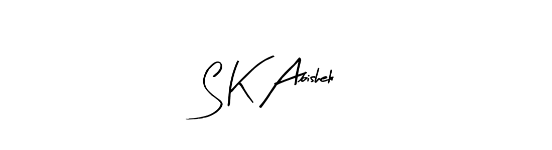 Use a signature maker to create a handwritten signature online. With this signature software, you can design (Arty Signature) your own signature for name S K Abishek. S K Abishek signature style 8 images and pictures png