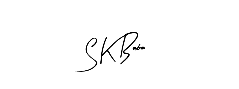 Create a beautiful signature design for name S K Baba. With this signature (Arty Signature) fonts, you can make a handwritten signature for free. S K Baba signature style 8 images and pictures png