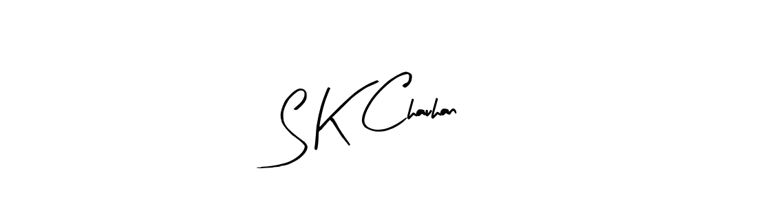 How to make S K Chauhan name signature. Use Arty Signature style for creating short signs online. This is the latest handwritten sign. S K Chauhan signature style 8 images and pictures png