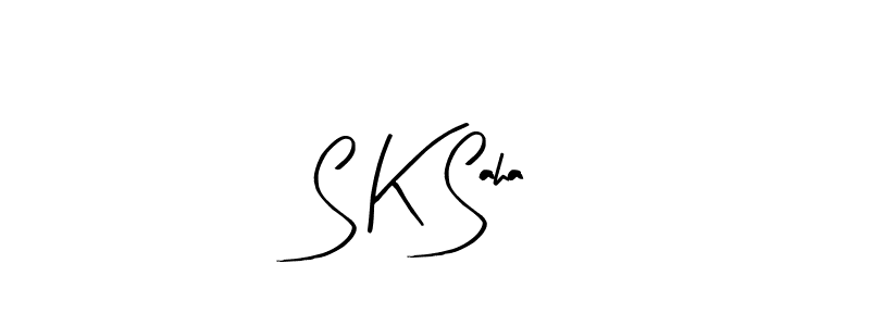 Make a beautiful signature design for name S K Saha. With this signature (Arty Signature) style, you can create a handwritten signature for free. S K Saha signature style 8 images and pictures png