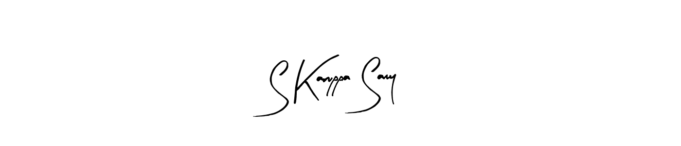 if you are searching for the best signature style for your name S Karuppa Samy. so please give up your signature search. here we have designed multiple signature styles  using Arty Signature. S Karuppa Samy signature style 8 images and pictures png