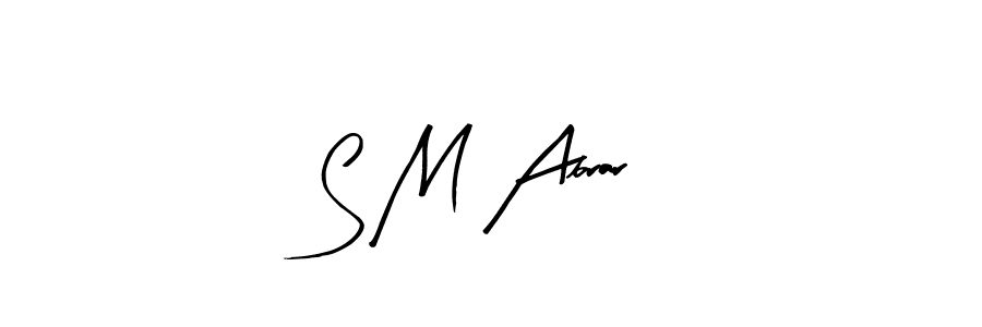 Create a beautiful signature design for name S M Abrar. With this signature (Arty Signature) fonts, you can make a handwritten signature for free. S M Abrar signature style 8 images and pictures png