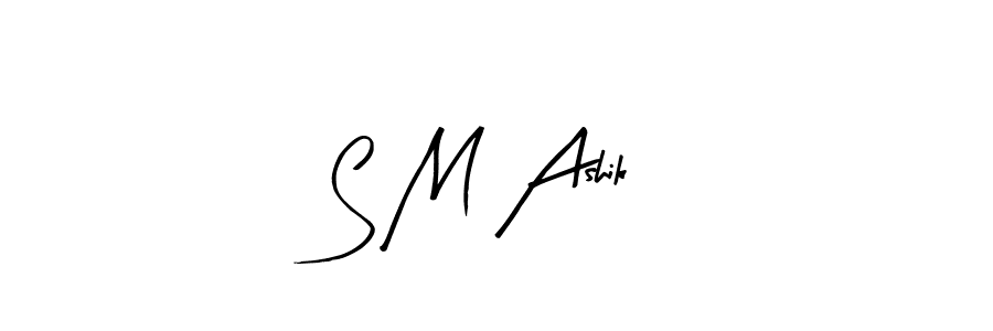 Similarly Arty Signature is the best handwritten signature design. Signature creator online .You can use it as an online autograph creator for name S M Ashik. S M Ashik signature style 8 images and pictures png