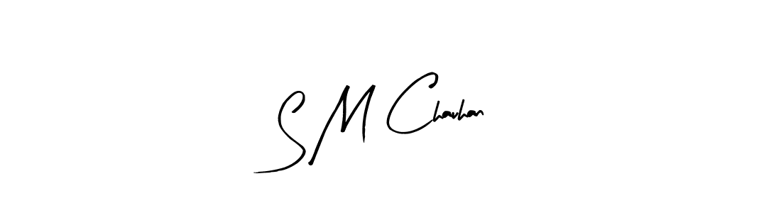 You should practise on your own different ways (Arty Signature) to write your name (S M Chauhan) in signature. don't let someone else do it for you. S M Chauhan signature style 8 images and pictures png