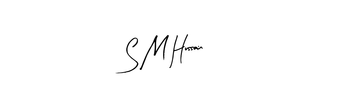 The best way (Arty Signature) to make a short signature is to pick only two or three words in your name. The name S M Hussain include a total of six letters. For converting this name. S M Hussain signature style 8 images and pictures png