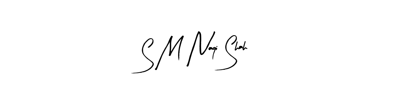 Use a signature maker to create a handwritten signature online. With this signature software, you can design (Arty Signature) your own signature for name S M Naqi Shah. S M Naqi Shah signature style 8 images and pictures png