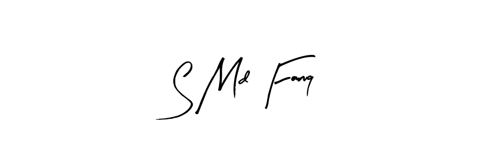 Make a beautiful signature design for name S Md Faruq. With this signature (Arty Signature) style, you can create a handwritten signature for free. S Md Faruq signature style 8 images and pictures png