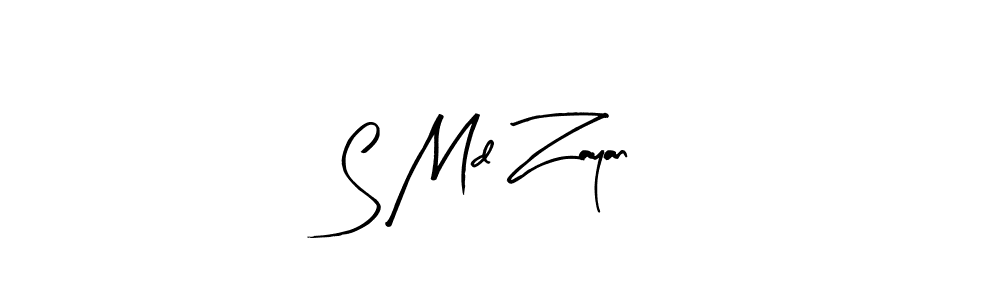 Use a signature maker to create a handwritten signature online. With this signature software, you can design (Arty Signature) your own signature for name S Md Zayan. S Md Zayan signature style 8 images and pictures png