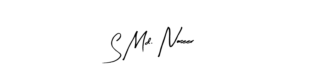 The best way (Arty Signature) to make a short signature is to pick only two or three words in your name. The name S Md. Naseer include a total of six letters. For converting this name. S Md. Naseer signature style 8 images and pictures png