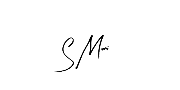 Create a beautiful signature design for name S Muni. With this signature (Arty Signature) fonts, you can make a handwritten signature for free. S Muni signature style 8 images and pictures png