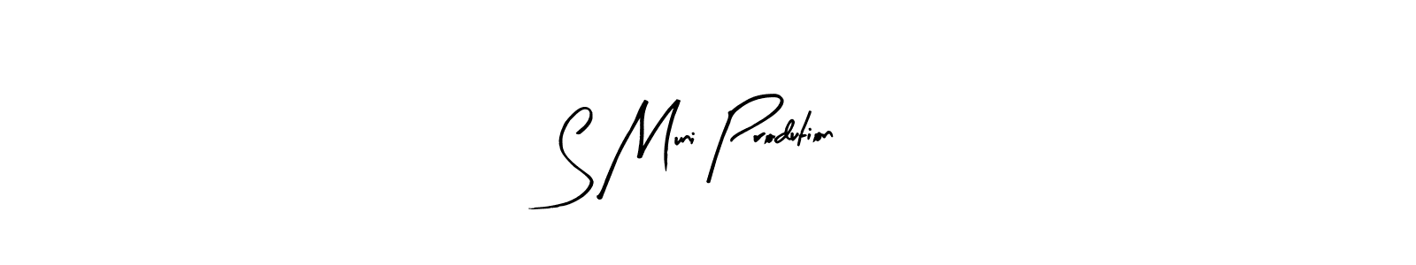 The best way (Arty Signature) to make a short signature is to pick only two or three words in your name. The name S Muni Prodution include a total of six letters. For converting this name. S Muni Prodution signature style 8 images and pictures png