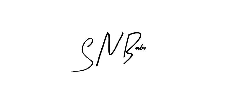 How to make S N Babu name signature. Use Arty Signature style for creating short signs online. This is the latest handwritten sign. S N Babu signature style 8 images and pictures png