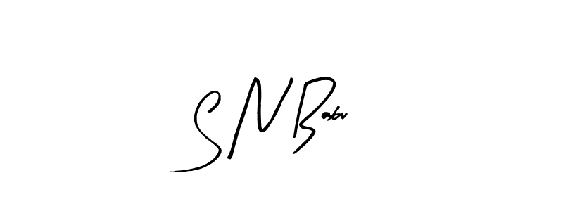 Make a beautiful signature design for name S N Babu. With this signature (Arty Signature) style, you can create a handwritten signature for free. S N Babu signature style 8 images and pictures png