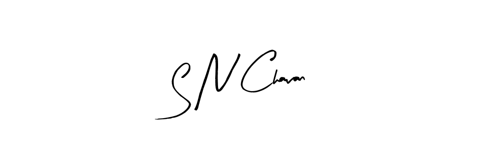 Create a beautiful signature design for name S N Chavan. With this signature (Arty Signature) fonts, you can make a handwritten signature for free. S N Chavan signature style 8 images and pictures png