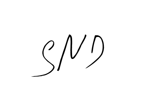 The best way (Arty Signature) to make a short signature is to pick only two or three words in your name. The name S N D include a total of six letters. For converting this name. S N D signature style 8 images and pictures png