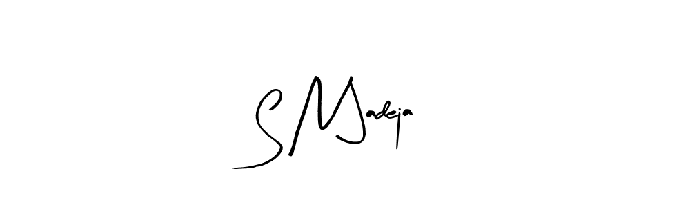 Design your own signature with our free online signature maker. With this signature software, you can create a handwritten (Arty Signature) signature for name S N Jadeja. S N Jadeja signature style 8 images and pictures png