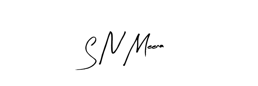 Use a signature maker to create a handwritten signature online. With this signature software, you can design (Arty Signature) your own signature for name S N Meena. S N Meena signature style 8 images and pictures png