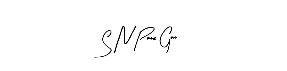 S N Pame Gam stylish signature style. Best Handwritten Sign (Arty Signature) for my name. Handwritten Signature Collection Ideas for my name S N Pame Gam. S N Pame Gam signature style 8 images and pictures png