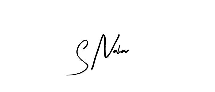 How to Draw S Nahar signature style? Arty Signature is a latest design signature styles for name S Nahar. S Nahar signature style 8 images and pictures png