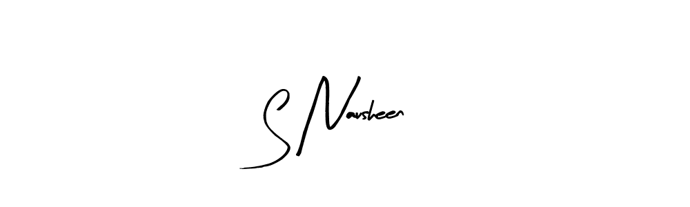 S Nausheen stylish signature style. Best Handwritten Sign (Arty Signature) for my name. Handwritten Signature Collection Ideas for my name S Nausheen. S Nausheen signature style 8 images and pictures png