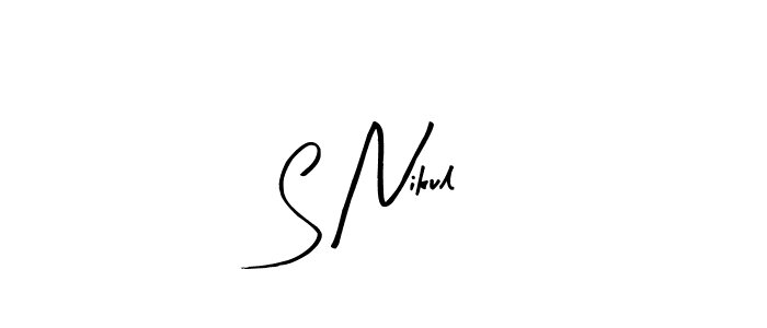 This is the best signature style for the S Nikul name. Also you like these signature font (Arty Signature). Mix name signature. S Nikul signature style 8 images and pictures png