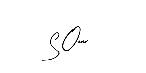 Create a beautiful signature design for name S Omer. With this signature (Arty Signature) fonts, you can make a handwritten signature for free. S Omer signature style 8 images and pictures png