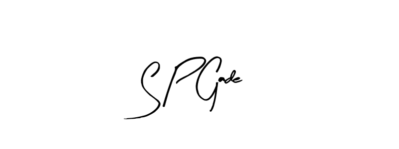if you are searching for the best signature style for your name S P Gade. so please give up your signature search. here we have designed multiple signature styles  using Arty Signature. S P Gade signature style 8 images and pictures png