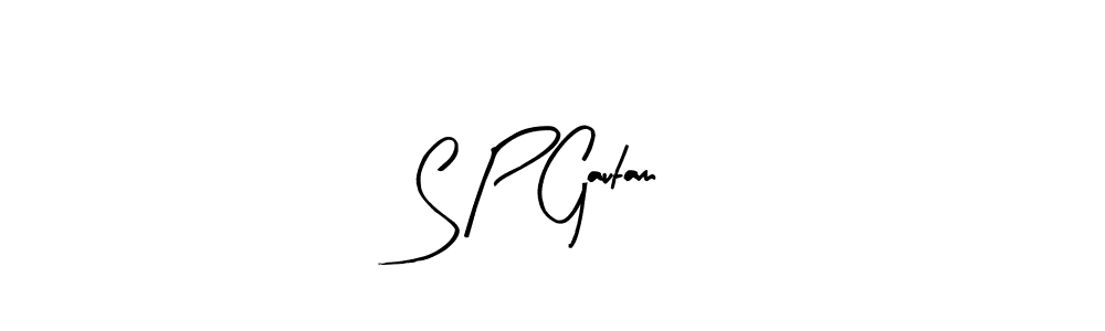 Arty Signature is a professional signature style that is perfect for those who want to add a touch of class to their signature. It is also a great choice for those who want to make their signature more unique. Get S P Gautam name to fancy signature for free. S P Gautam signature style 8 images and pictures png