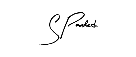 Practice writing S Pardesh with the flow of Arty Signature lettering. A fantastic source of inspiration for developing your personal signature style. S Pardesh signature style 8 images and pictures png