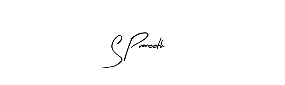 Design your own signature with our free online signature maker. With this signature software, you can create a handwritten (Arty Signature) signature for name S Praneeth. S Praneeth signature style 8 images and pictures png
