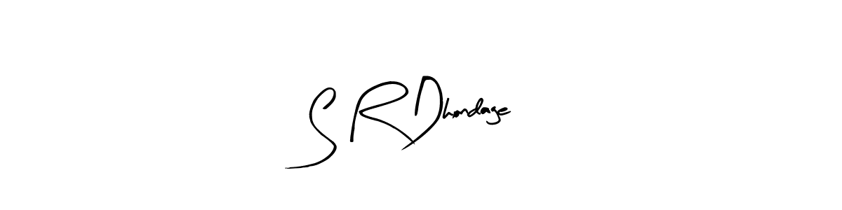 if you are searching for the best signature style for your name S R Dhondage. so please give up your signature search. here we have designed multiple signature styles  using Arty Signature. S R Dhondage signature style 8 images and pictures png