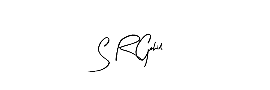 You should practise on your own different ways (Arty Signature) to write your name (S R Gohil) in signature. don't let someone else do it for you. S R Gohil signature style 8 images and pictures png