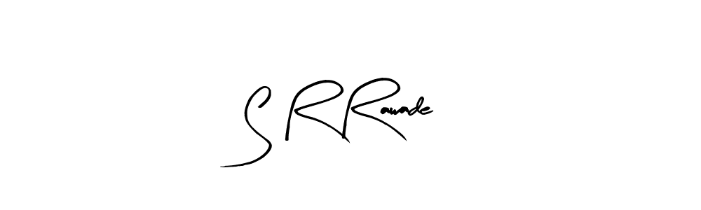 How to make S R Rawade name signature. Use Arty Signature style for creating short signs online. This is the latest handwritten sign. S R Rawade signature style 8 images and pictures png