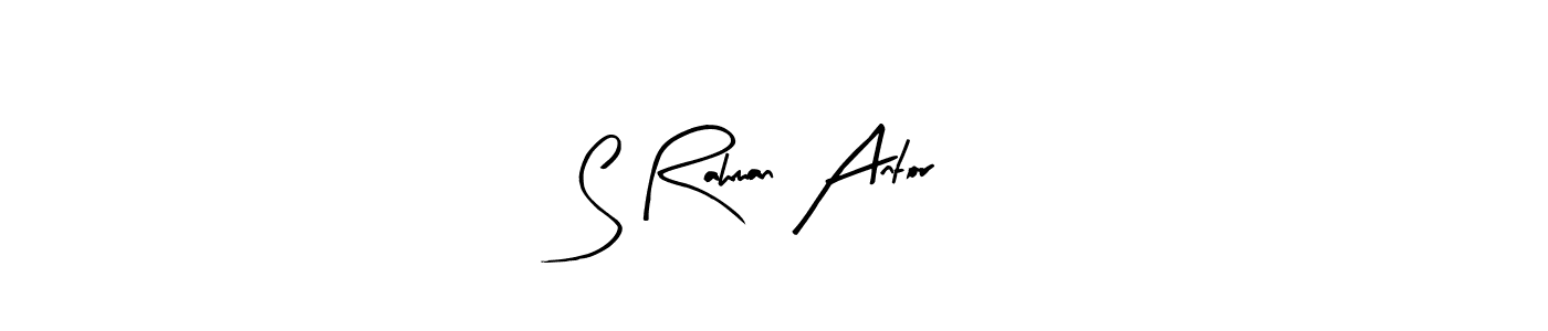 Here are the top 10 professional signature styles for the name S Rahman Antor. These are the best autograph styles you can use for your name. S Rahman Antor signature style 8 images and pictures png