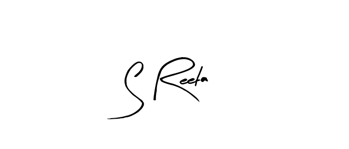 You should practise on your own different ways (Arty Signature) to write your name (S Reeta) in signature. don't let someone else do it for you. S Reeta signature style 8 images and pictures png